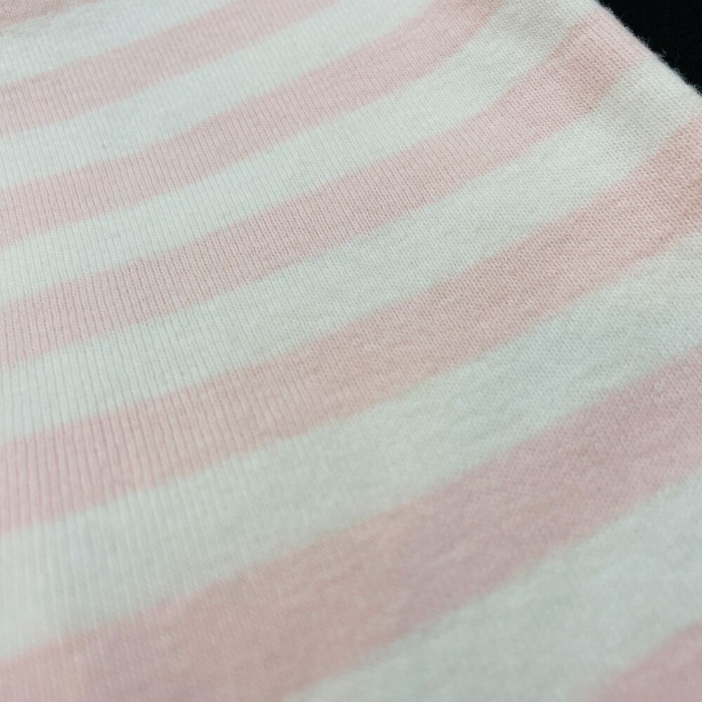 ~ Hanna Andersson Sleeper Pajama 0-6mo Zip Pink White Long Sleeve Organic Cotton - Picture 4 of 11
